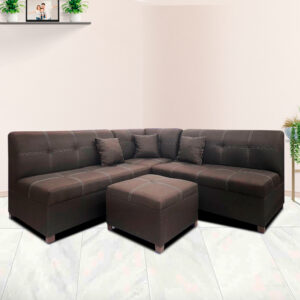 Sala Mod. Viena Valladolid 2-2 Esquinera C/Taburete color Chocolate