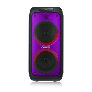 Sistema De Audio Doble Aiwa 8" 80W Rms Luz Llameante Recargable