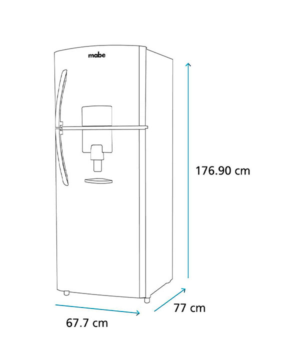 Refri. 14" Mabe C/Desp. 2p Silver - Imagen 4
