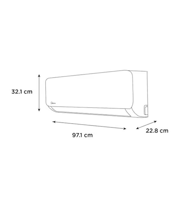 A.A. Minisplit 18,000 Btus 220v Midea MOD.MAS18C2AGS S/Frio On/Of Set Max Fresh