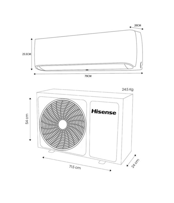 A.A. Minisplit Hisense MOD.AC122CF 12000 Btus S/Frio 220v.